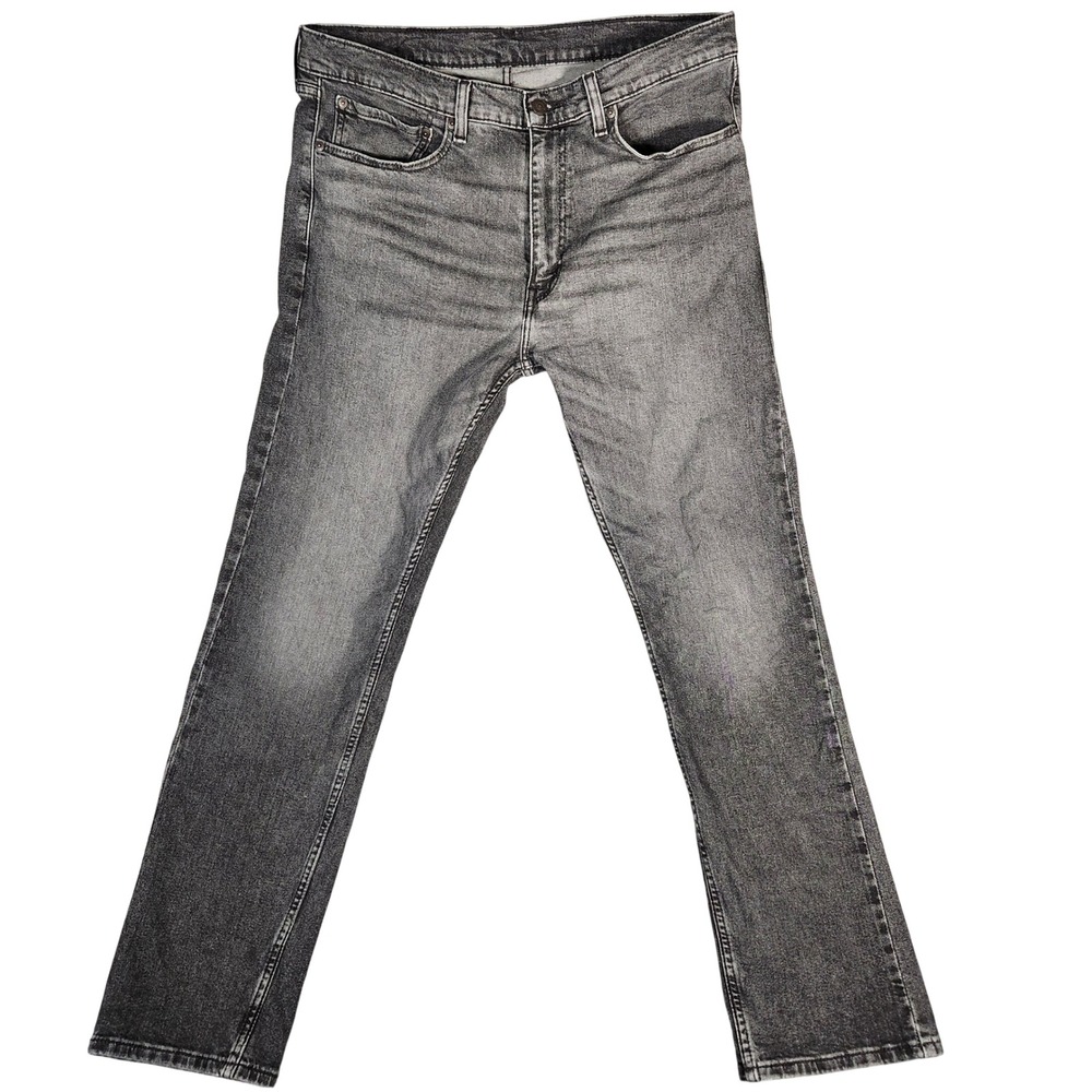 Levi's 505 Jeans Men's 36X32 Black Good Regular Fit Faded Straight Leg Denim